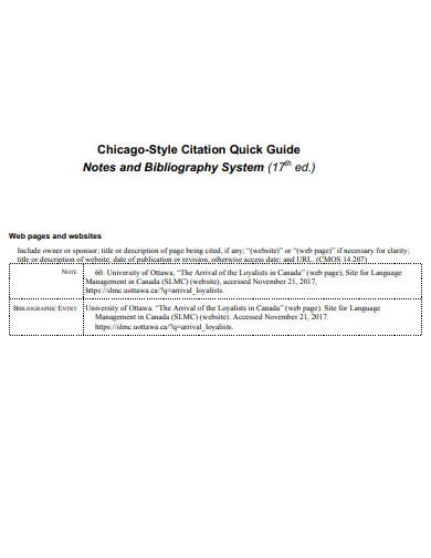 Chicago Style website Bibliography