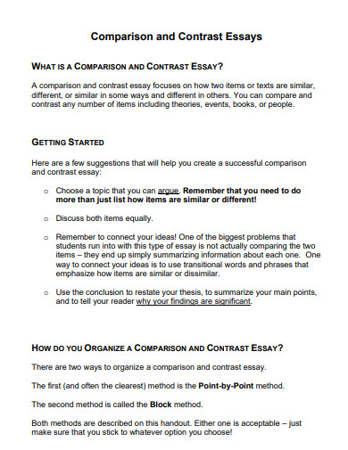 comparison and contrast essay technology