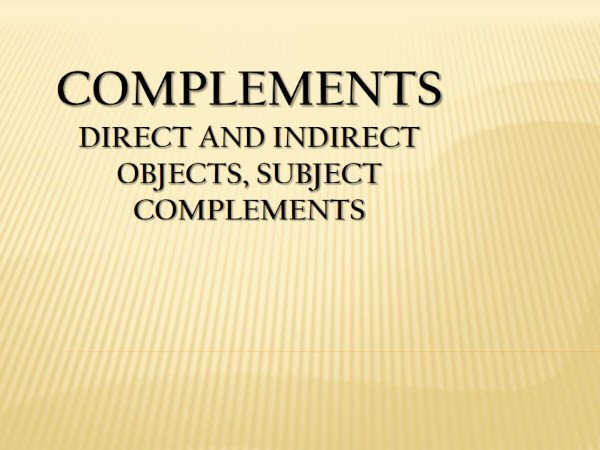 complement indirect objects example