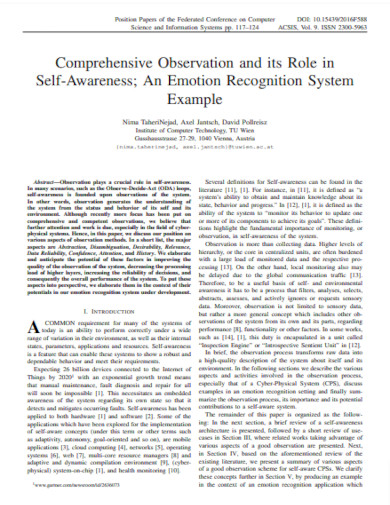 comprehensive observation and its role in self awareness