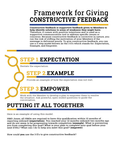 constructive feedback framework
