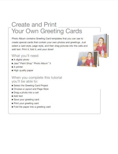 create and print your own greeting cards