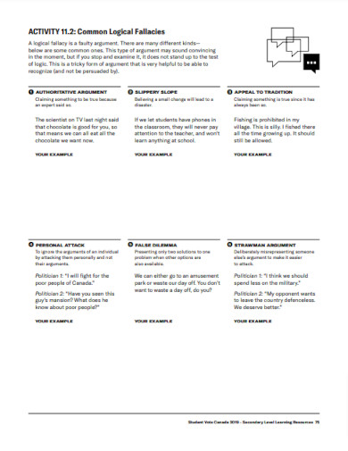 34+ Logical Fallacy - Examples, PDF | Examples