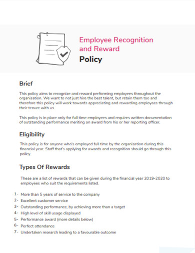 creative employee recognition and reward policy