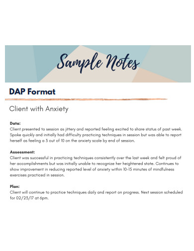 dap notes format