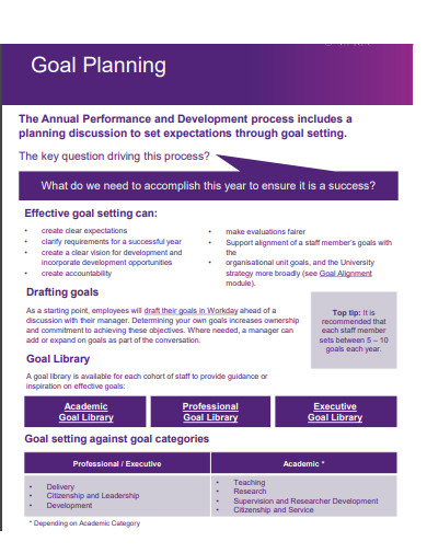 employee goal plan