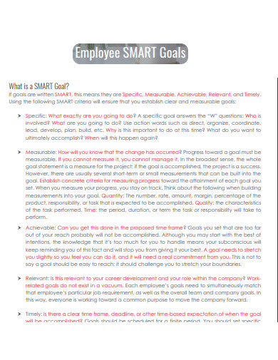 employee smart goals