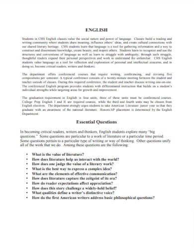 english essential questions template