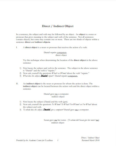 30+ Indirect Object - Examples | Examples