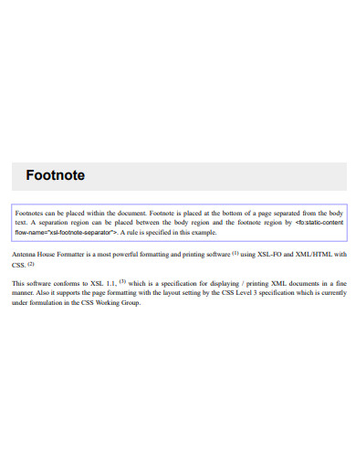 footnote document