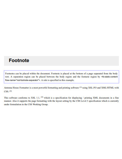 Footnote Document