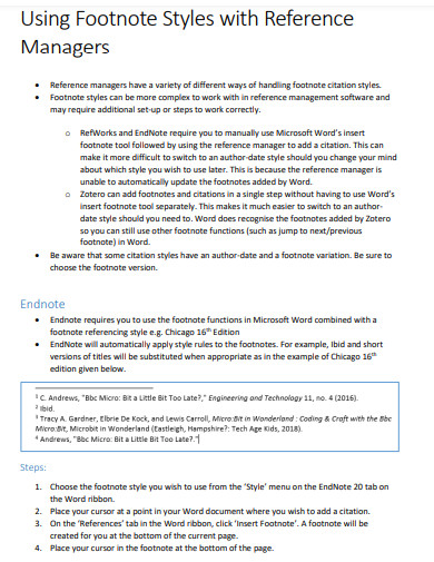 30  Footnote Format Examples in PDF DOCS Examples