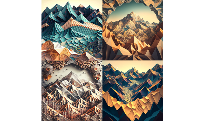 fractal landscapes ai art prompt ideas