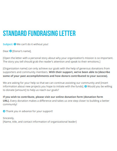 fundraising business campaign letter