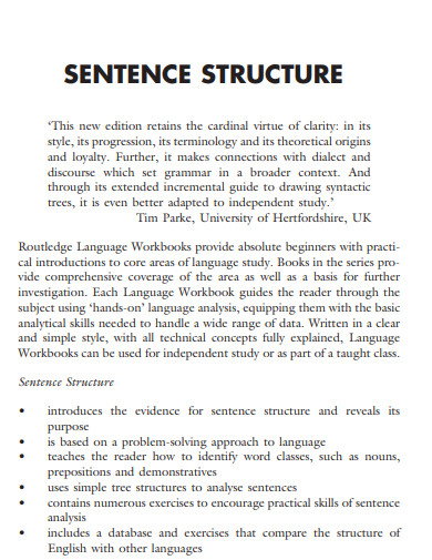 general sentence structure