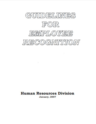 guidelines for employee recognition example