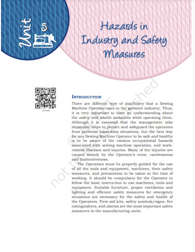 hazards in industry and safety measures