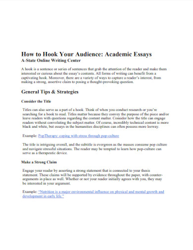 how to hook your audience example