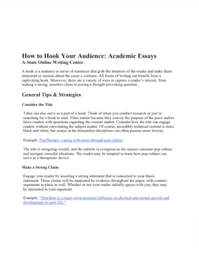 28+ Good Hook Examples - PDF, DOCS | Examples