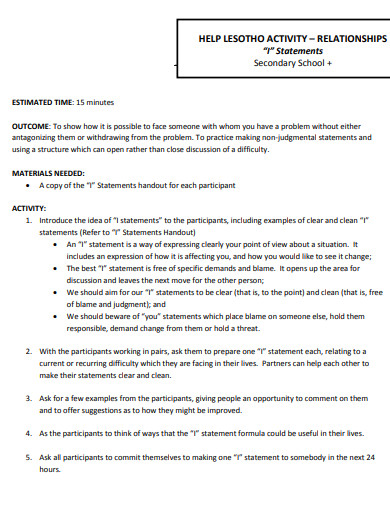 30+ I Statements Examples in PDF | Examples