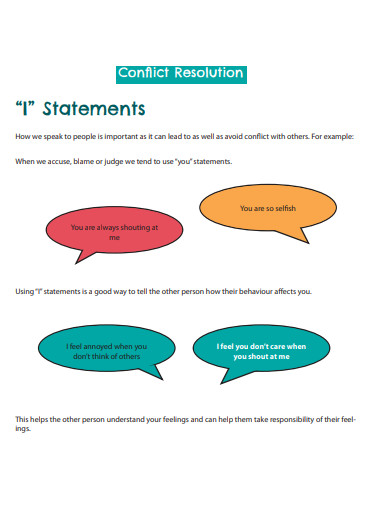 i statements conflict resolution