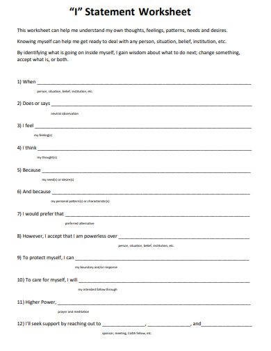 30+ I Statements Examples in PDF | Examples