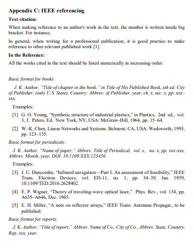 Ieee Citation 29 Examples Format How To Write Pdf