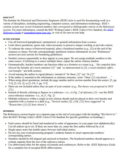 Ieee Citation 29 Examples Format How To Write Pdf