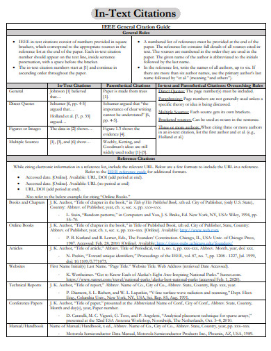 29+ IEEE Citation Examples in PDF | Examples
