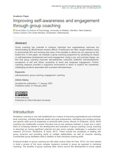 improving self awareness and engagement