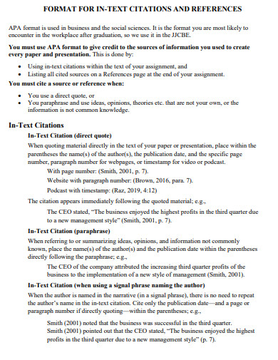 24+ In-Text Citation in PDF | Examples