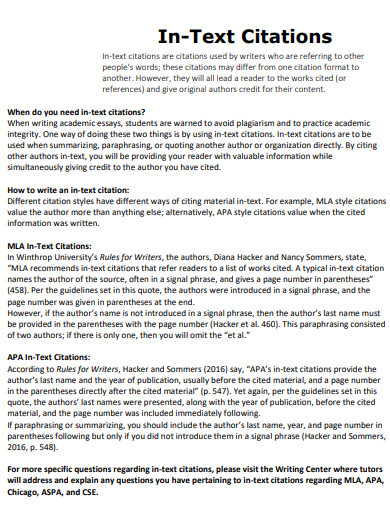 24+ In-Text Citation in PDF | Examples