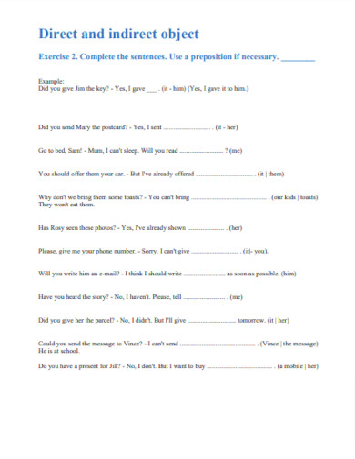 30+ Indirect Object - Examples | Examples
