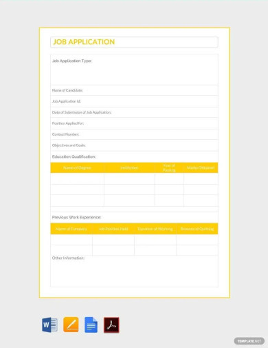 Job Application Template