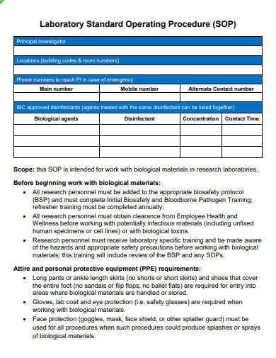 30+ Standard Operating Procedure Examples in MS Word | Pages | Charts ...