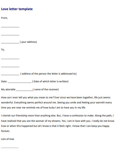 love letter template