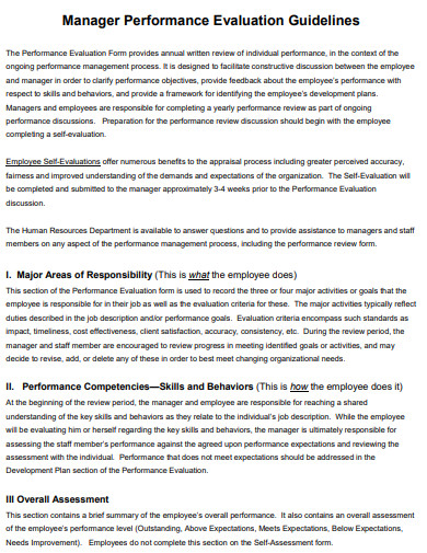 Manager Performance Review Template