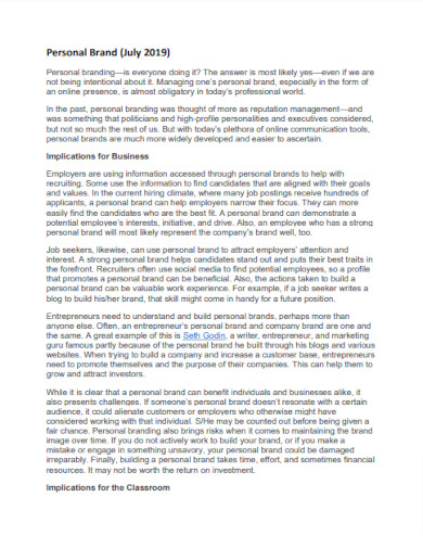 33+ Personal Brand - Examples, PDF, DOCS | Examples