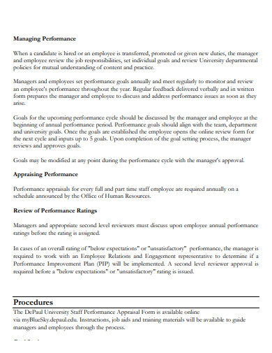 Office Manager Performance Appraisal
