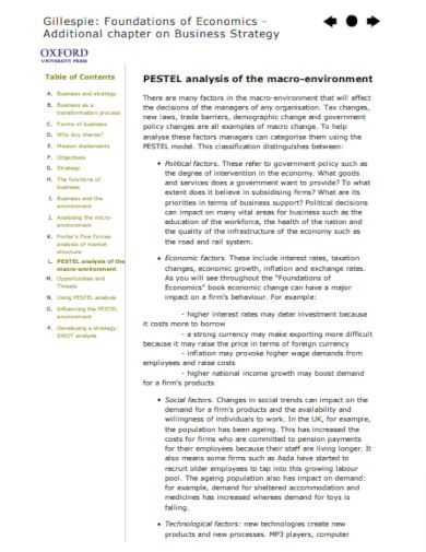 pestel analysis of the macro environment
