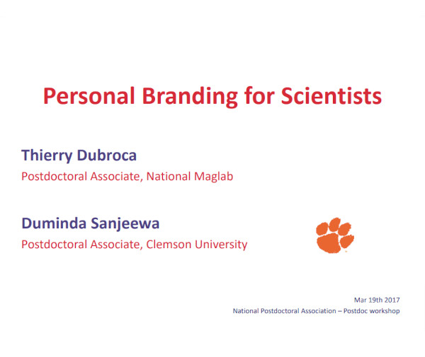 personal branding for scientists