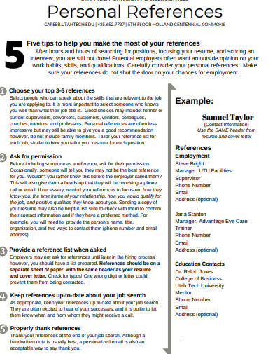 29+ Job Reference Examples in Outlook, Google Docs, Word, Apple Pages ...