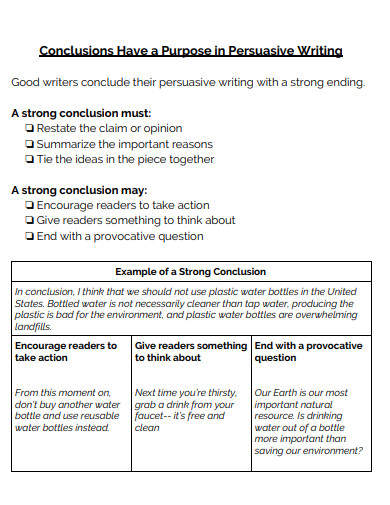 persuasive writing conclusion