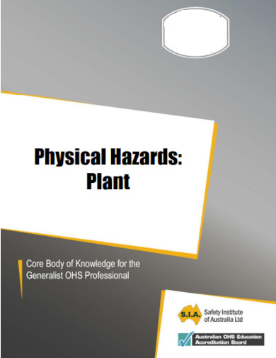 physical hazards plant example
