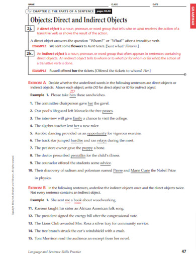 30+ Indirect Object - Examples | Examples