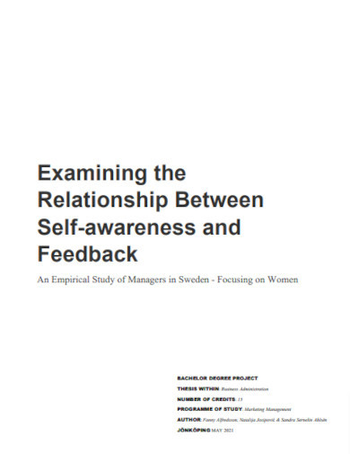 relationship between self awareness and feedback