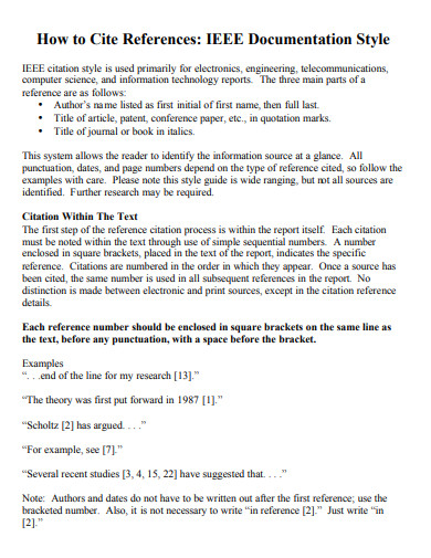 29+ IEEE Citation Examples in PDF | Examples
