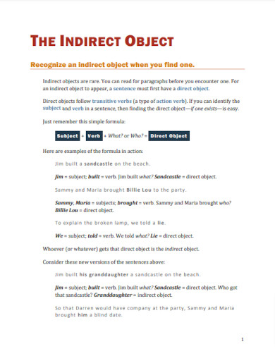 30+ Indirect Object - Examples | Examples