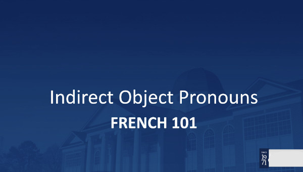 sample indirect object pronouns