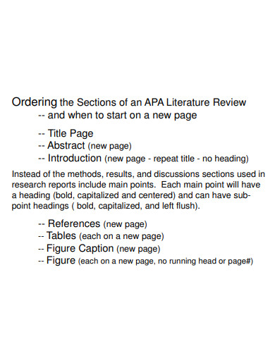 apa 7 style literature review